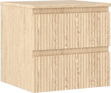 Mexen Rivel Badezimmer-Unterschrank 50 cm mit Arbeitsplatte, 2 Schubladen, geriffelt, Eiche - 91A20-05047-2-BFFC81