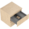 Mexen Rivel Badezimmer-Unterschrank 50 cm mit Arbeitsplatte, 2 Schubladen, geriffelt, Eiche - 91A20-05047-2-BFFC81