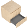 Mexen Rivel Badezimmer-Unterschrank 50 cm mit Arbeitsplatte, 2 Schubladen, geriffelt, Eiche - 91A20-05047-2-BFFC81