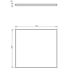 Mexen Rivel badkamerkastje onder de wastafel 50 cm met blad, 2 laden, gegroefd, walnoot - 91A20-05047-2-BFFC86