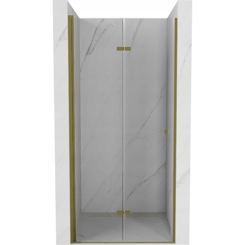 Mexen Lima folding shower door 100 cm, transparent, gold - 856-100-000-50-00