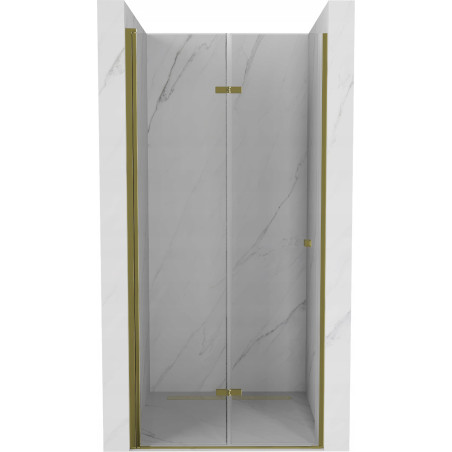 Mexen Lima folding shower door 100 cm, transparent, gold - 856-100-000-50-00