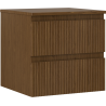 Mexen Rivel badkamerkastje onder de wastafel 50 cm met blad, 2 laden, gegroefd, walnoot - 91A20-05047-2-BFFC86