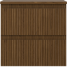 Mexen Rivel badkamerkastje onder de wastafel 50 cm met blad, 2 laden, gegroefd, walnoot - 91A20-05047-2-BFFC86