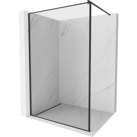 Mexen Kioto paroi de douche Walk-in 100 x 200 cm, cadre noir 8 mm, noir - 800-100-101-70-70