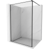 Mexen Kioto paroi de douche Walk-in 100 x 200 cm, cadre noir 8 mm, noir - 800-100-101-70-70