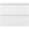 Mexen Rivel badkamerkastje onder de wastafel 60 cm met blad, 2 lades, geribbeld, wit mat - 91A20-06047-2-BFFC01