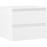 Mexen Rivel Badezimmer-Unterschrank 60 cm mit Arbeitsplatte, 2 Schubladen, geriffelt, mattweiß - 91A20-06047-2-BFFC01
