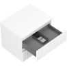 Mexen Rivel mueble de baño bajo lavabo de 60 cm con encimera, 2 cajones, acanalado, blanco mate - 91A20-06047-2-BFFC01