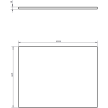 Mexen Rivel meuble de salle de bain sous lavabo 60 cm avec plateau, 2 tiroirs, rainuré, blanc mat - 91A20-06047-2-BFFC01