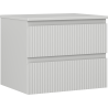 Mexen Rivel Meuble de salle de bains sous lavabo 60 cm avec plan, 2 tiroirs, rainuré, gris mat - 91A20-06047-2-BFFC62