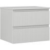 Mexen Rivel szafka łazienkowa podumywalkowa 60 cm z blatem, 2 szuflady, ryflowana , szara mat - 91A20-06047-2-BFFC62