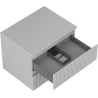 Mexen Rivel meuble de salle de bain sous lavabo 60 cm avec plateau, 2 tiroirs, cannelé, gris mat - 91A20-06047-2-BFFC62