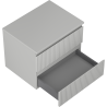Mexen Rivel Meuble de salle de bains sous lavabo 60 cm avec plan, 2 tiroirs, rainuré, gris mat - 91A20-06047-2-BFFC62