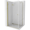 Mexen Lima kabina prysznicowa składana 70 x 80 cm, transparent, złota - 856-070-080-50-00