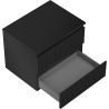 Mexen Rivel mueble de baño bajo lavabo de 60 cm con encimera, 2 cajones, acanalado, negro mate - 91A20-06047-2-BFFC71