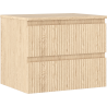 Mexen Rivel Badezimmer-Unterschrank 60 cm mit Arbeitsplatte, 2 Schubladen, geriffelt, Eiche - 91A20-06047-2-BFFC81
