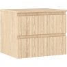 Mexen Rivel szafka łazienkowa podumywalkowa 60 cm z blatem, 2 szuflady, ryflowana , dąb - 91A20-06047-2-BFFC81