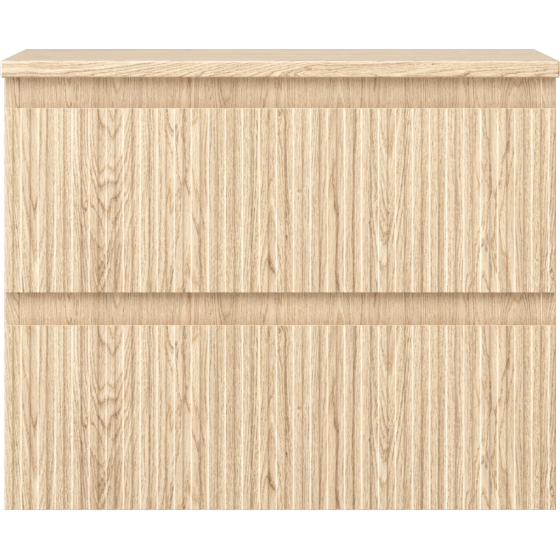 Mexen Rivel mobile da bagno sottolavabo 60 cm con piano, 2 cassetti, scanalato, rovere - 91A20-06047-2-BFFC81