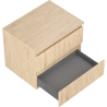Mexen Rivel Badezimmer-Unterschrank 60 cm mit Arbeitsplatte, 2 Schubladen, geriffelt, Eiche - 91A20-06047-2-BFFC81
