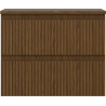 Mexen Rivel badkamerkast onder wastafel 60 cm met blad, 2 laden, geribbeld, walnoot - 91A20-06047-2-BFFC86