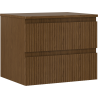 Mexen Rivel Badezimmerschrank 60 cm mit Arbeitsplatte, 2 Schubladen, geriffelt, Nussbaum - 91A20-06047-2-BFFC86