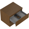 Mexen Rivel Badschrank für Waschbecken 60 cm mit Platte, 2 Schubladen, geriffelt, Nussbaum - 91A20-06047-2-BFFC86