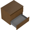Mexen Rivel Badezimmerschrank 60 cm mit Arbeitsplatte, 2 Schubladen, geriffelt, Nussbaum - 91A20-06047-2-BFFC86