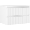 Mexen Rivel Badezimmerschrank 70 cm mit Arbeitsplatte, 2 Schubladen, gerillt, weiß matt - 91A20-07047-2-BFFC01