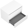 Mexen Rivel mobiletto da bagno sotto lavabo 70 cm con piano, 2 cassetti, scanalato, bianco opaco - 91A20-07047-2-BFFC01