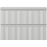Mexen Rivel Badezimmerunterschrank 70 cm mit Arbeitsplatte, 2 Schubladen, gerillt, Grau matt - 91A20-07047-2-BFFC62