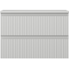 Mexen Rivel badkamerkast onder wastafel 70 cm met blad, 2 laden, geribbelde, grijs mat - 91A20-07047-2-BFFC62