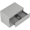 Mexen Rivel Badezimmerunterschrank 70 cm mit Arbeitsplatte, 2 Schubladen, gerillt, Grau matt - 91A20-07047-2-BFFC62