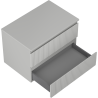 Mexen Rivel Badezimmerunterschrank 70 cm mit Arbeitsplatte, 2 Schubladen, gerillt, Grau matt - 91A20-07047-2-BFFC62