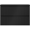 Mexen Rivel Badezimmerschrank 70 cm mit Arbeitsplatte, 2 Schubladen, geriffelt, schwarz matt - 91A20-07047-2-BFFC71