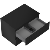 Mexen Rivel Badezimmerschrank 70 cm mit Arbeitsplatte, 2 Schubladen, geriffelt, schwarz matt - 91A20-07047-2-BFFC71