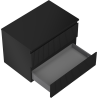 Mexen Rivel gabinete de baño bajo lavabo de 70 cm con encimera, 2 cajones, acanalado, negro mate - 91A20-07047-2-BFFC71