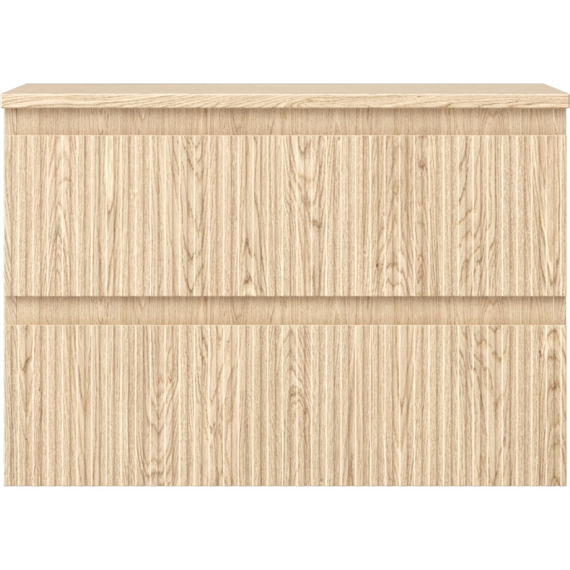 Mexen Rivel mobile bagno sotto lavabo 70 cm con piano, 2 cassetti, scanalato, rovere - 91A20-07047-2-BFFC81