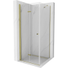 Mexen Lima 90 x 90 cm Folding Shower Enclosure, Transparent, Gold - 856-090-090-50-00