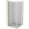 Mexen Lima kokkupandav dušinurk 90 x 90 cm, läbipaistev, kuldne - 856-090-090-50-00