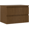 Mexen Rivel badkamerkastje onder de wastafel 70 cm met blad, 2 lades, gegroefd, walnoot - 91A20-07047-2-BFFC86