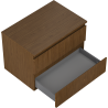 Mexen Rivel meuble de salle de bain sous-vasque 70 cm avec plateau, 2 tiroirs, rainuré, noyer - 91A20-07047-2-BFFC86