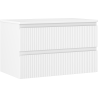 Mexen Rivel Badezimmerschrank 80 cm mit Waschtischplatte, 2 Schubladen, geriffelt, weiß matt - 91A20-08047-2-BFFC01