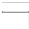 Mexen Rivel badkamerkast onder wastafel 80 cm met blad, 2 laden, geribbeld, mat wit - 91A20-08047-2-BFFC01