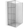 Mexen Kioto duša sienas Walk-in 90 x 200 cm, melns režģis 8 mm, hroms - 800-090-101-01-77