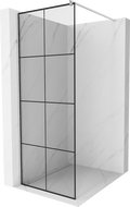 Mexen Kioto stijena za tuš Walk-in 90 x 200 cm, crna mreža 8 mm, krom - 800-090-101-01-77