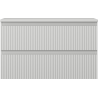 Mexen Rivel Badezimmer-Unterschrank 80 cm mit Arbeitsplatte, 2 Schubladen, gerillt, grau matt - 91A20-08047-2-BFFC62