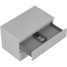 Mexen Rivel Badezimmer-Unterschrank 80 cm mit Arbeitsplatte, 2 Schubladen, gerillt, grau matt - 91A20-08047-2-BFFC62
