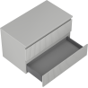 Mexen Rivel armoire de salle de bain sous lavabo 80 cm avec plan, 2 tiroirs, rainurée, gris mat - 91A20-08047-2-BFFC62