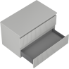 Mexen Rivel Badezimmer-Unterschrank 80 cm mit Arbeitsplatte, 2 Schubladen, gerillt, grau matt - 91A20-08047-2-BFFC62